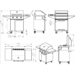 Barbacoa SWING 70 frontal